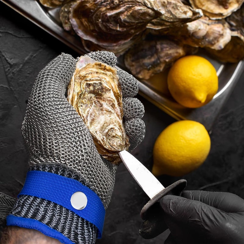 Zeego ANSI A9 Cut Resistant Glove, Food Grade Stainless Steel Mesh Metal Glove, Suitable for Mandoline, Kitchen Cooking,Butcher Meat Cutting and Oyster Shucking(Medium Size) - Image 4
